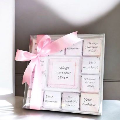 Things I Love About You Chocolate Box -Light Pink