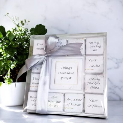 Things I Love About You Chocolate Box -Light Grey