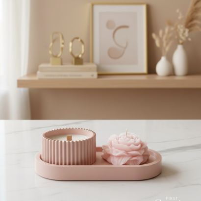 3 pcs Candle Set - Pink
