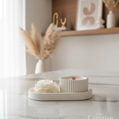 3 pcs Candle Set - White