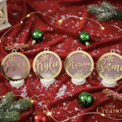 Customized Christmas Tree Ornaments - Gold